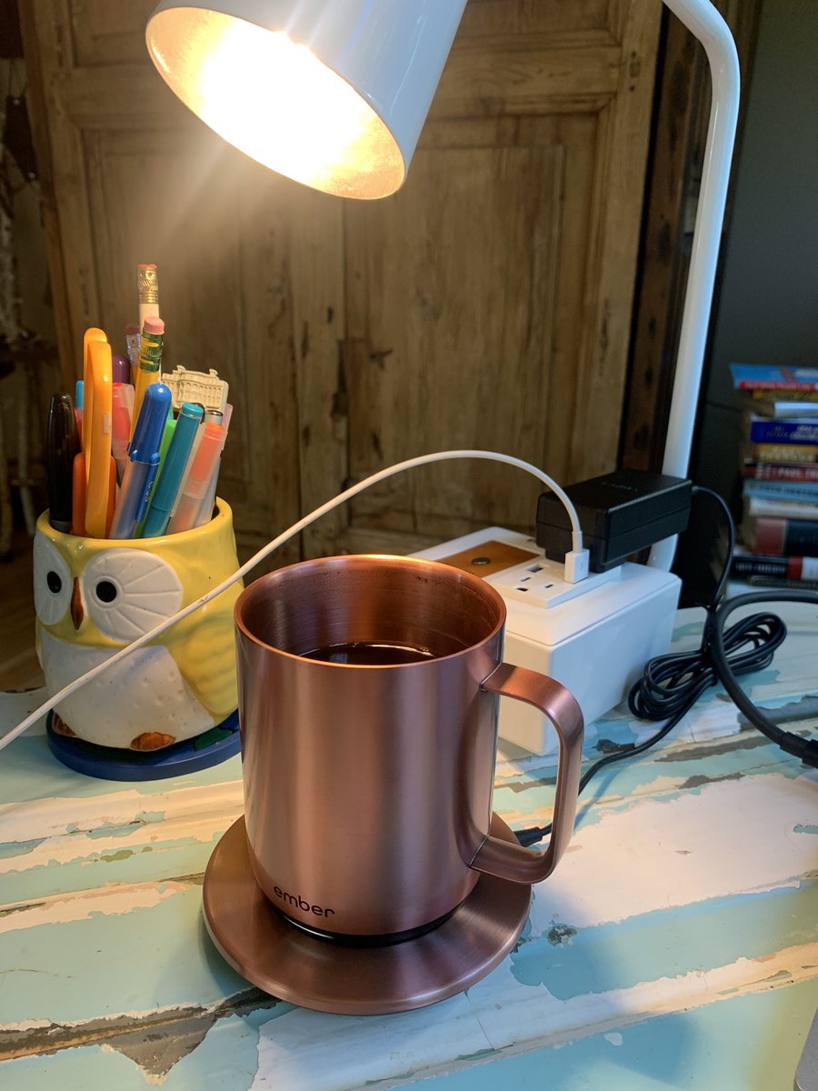 Here is my 2nd #ember mug ☕️ 💜1st one last 2+ yrs of OVERUSE. <a href="/ember/">Ember</a> #hotcoffee