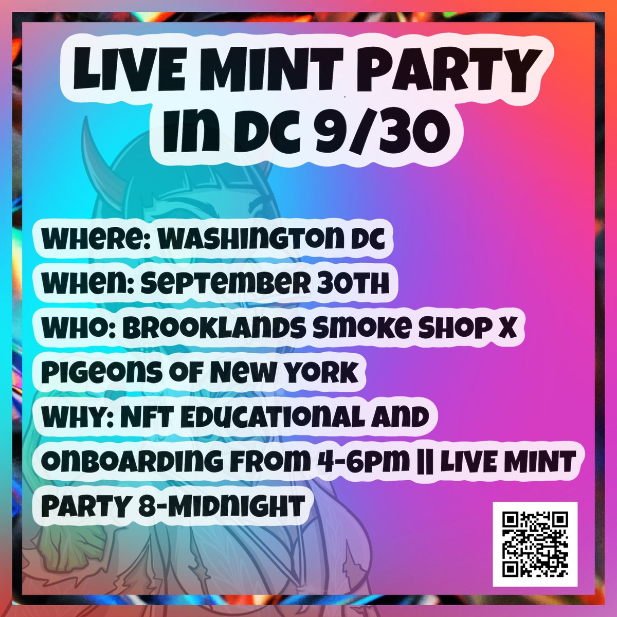 DahhkidstevEE's tweet photo. #YeEERR 9/30 ITS GOING DOWN!!! @pigeonsofny_nft + @Thebrooklandss 🔥🔥🔥🔥
Get your tickets: https://t.co/zdXw46Bs32 https://t.co/AU1tCd4kdW