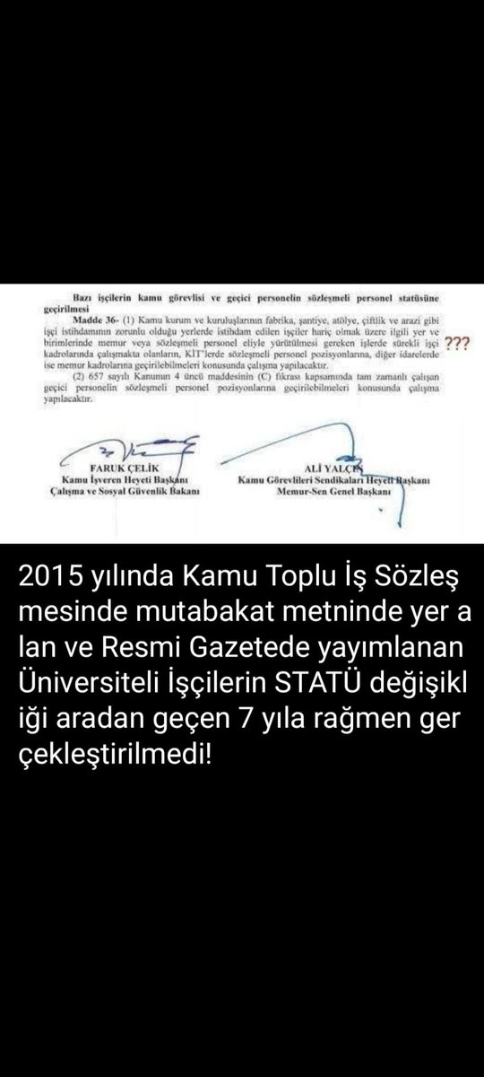 spekhunter1's tweet photo. "Ünvliİşçiler TorbaYasaya"

Kamuda ve yerel yönetimlerde işçi statüsünde çalışan Üniversite mezunu işçilerin diplomalarina uygun memur statüsüne geçirilmesini talep etmekteyiz.
@RTErdogan @kilicdarogluk @Akparti @ankarakulisi06  @mhp @haskologlu @csgbakanligi
@herkesicinCHP https://t.co/xSb1oMSWNk