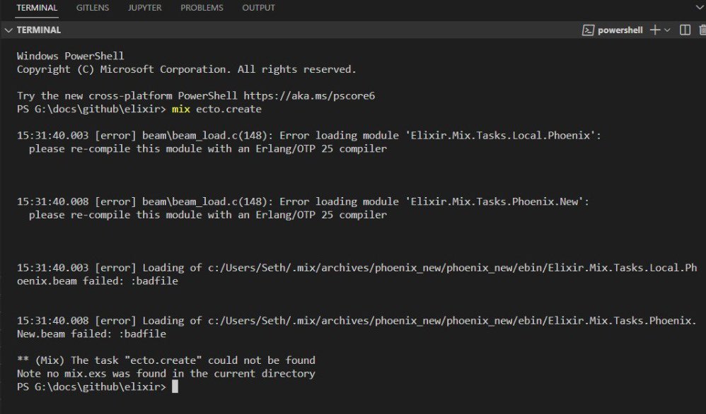 KobusScheltema's tweet photo. 85/100 With help I successfully installed Phoenix and ecto into my project. Then successfully started the app. #100DaysOfCode https://t.co/cOz9K9Pez3