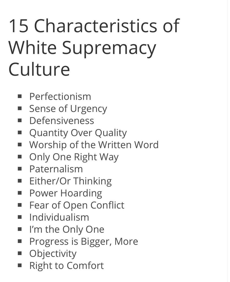 ok so i have a tiktok series where i discuss 15 characteristics of white supremacy culture. i’m going to link them in this thread with highlights: