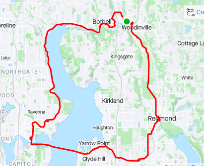 Finally ticked off the ride i've been building endurance for through the summer. 38 miles around Lake Washington. Super fun. Hopefully less miserable in the last few miles next time.