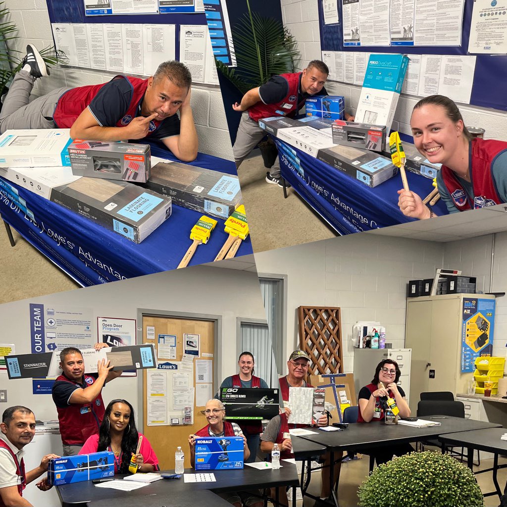EstebanLJuan's tweet photo. Store 1870 having a blast on #MERCHMONDAY #AllIN District 1290 …time to learn our new products @BenitoKomadina @shuell_bill @BellAnyae @meronH1290 @bcscott33 @JCunninghamR1 @GotoLowes https://t.co/CaeFPnk4s3
