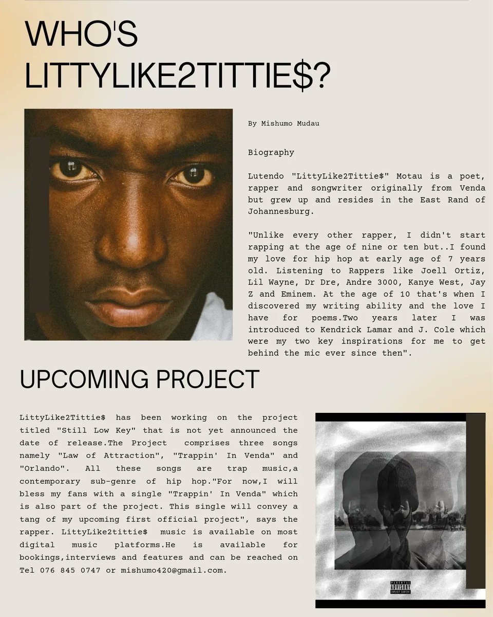 WeLiveByMusic22's tweet photo. ♦️Must Read♦️

📢: 
As we previously announced the evolution of our company ,here is some new face in our recording department.We present to you Littylike2titties , a young talented superstar whose first official single in the label  is set to be released on the 30th of Sep 2022 https://t.co/KPDbroMOJV