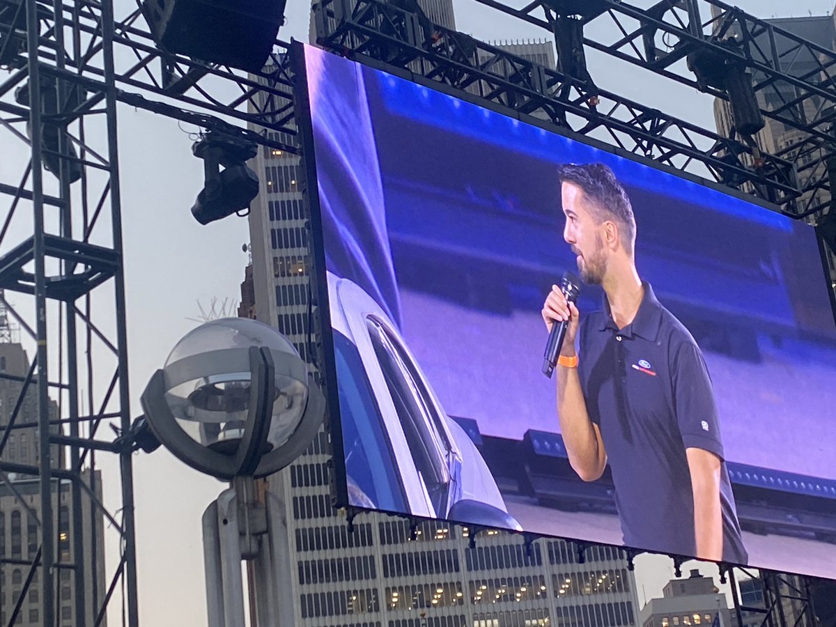 ChooseCampbell's tweet photo. The launch of the 7th gen #FordMustang was a huge success this past week with the help of multiple Campbell departments! 
Our teams assisted with media placements, social media and helped manage the 1,000-vehicle Mustang Stampede event from @Ford World HQ to the @NAIASDetroit. https://t.co/Qng4oCAFpY