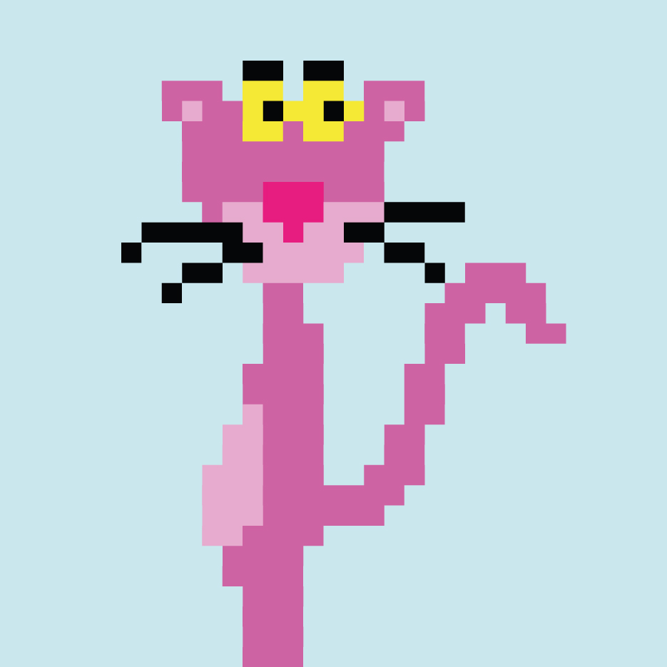 derrepentes's tweet photo. pantera cor-de-rosa #10 - a pixelated pink panther from the "Project 33" collection (2022 by @derrepentes). Is available on @ParasHQ

#NEAR  #pixelart #paras #NEARProtocol #NFTCommunity #nftcollector #NFTartist #digitalart #NFTArts #fra_Dao #pinkpanther #panteracorderosa https://t.co/I9J3eCkc8Y