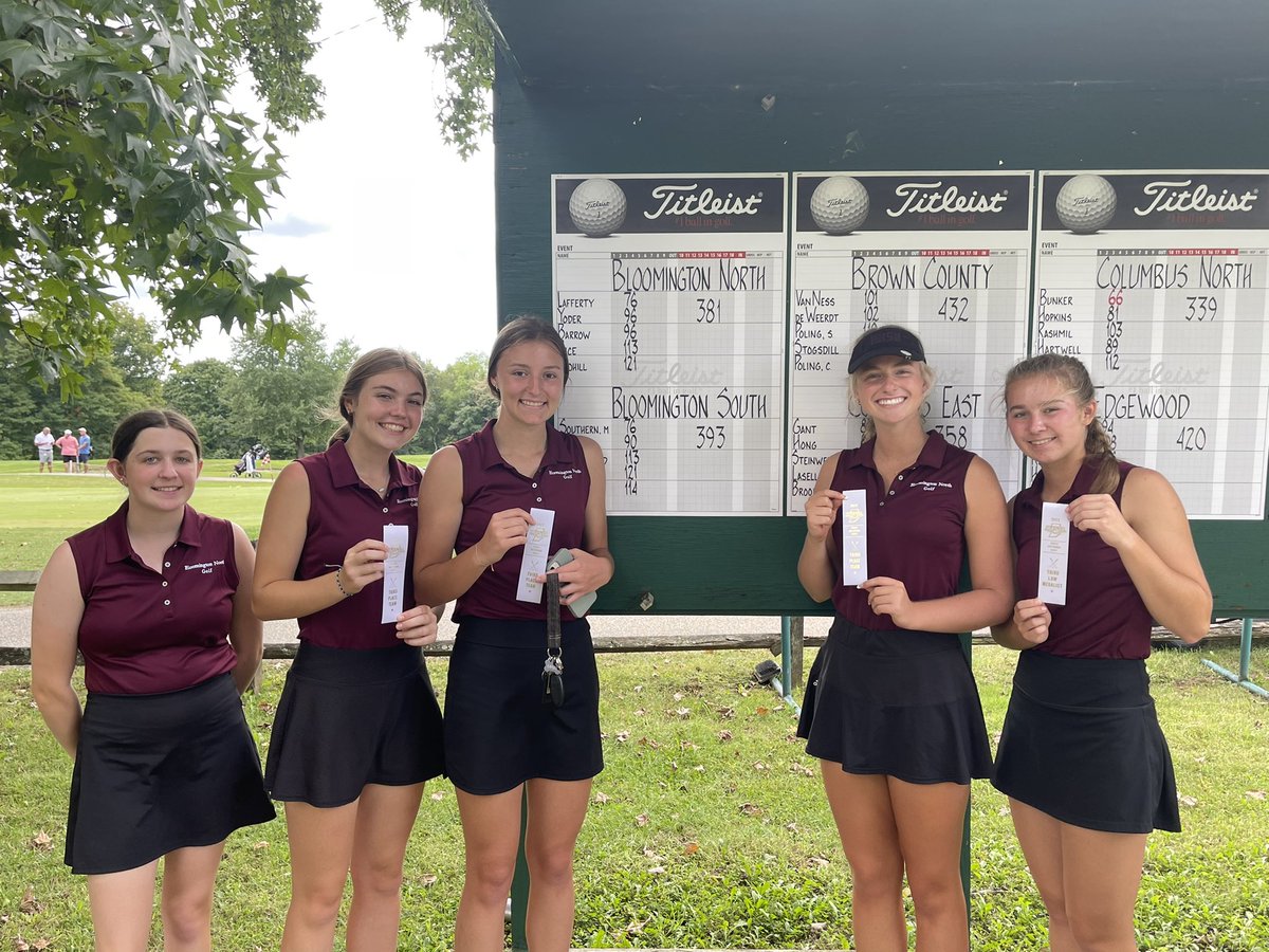 Congratulations to the Bloomington North Girls Golf team for advancing to the Regional with a third place finish (381) at the Sectional!