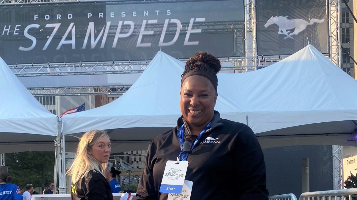 ChooseCampbell's tweet photo. The launch of the 7th gen #FordMustang was a huge success this past week with the help of multiple Campbell departments! 
Our teams assisted with media placements, social media and helped manage the 1,000-vehicle Mustang Stampede event from @Ford World HQ to the @NAIASDetroit. https://t.co/Qng4oCAFpY