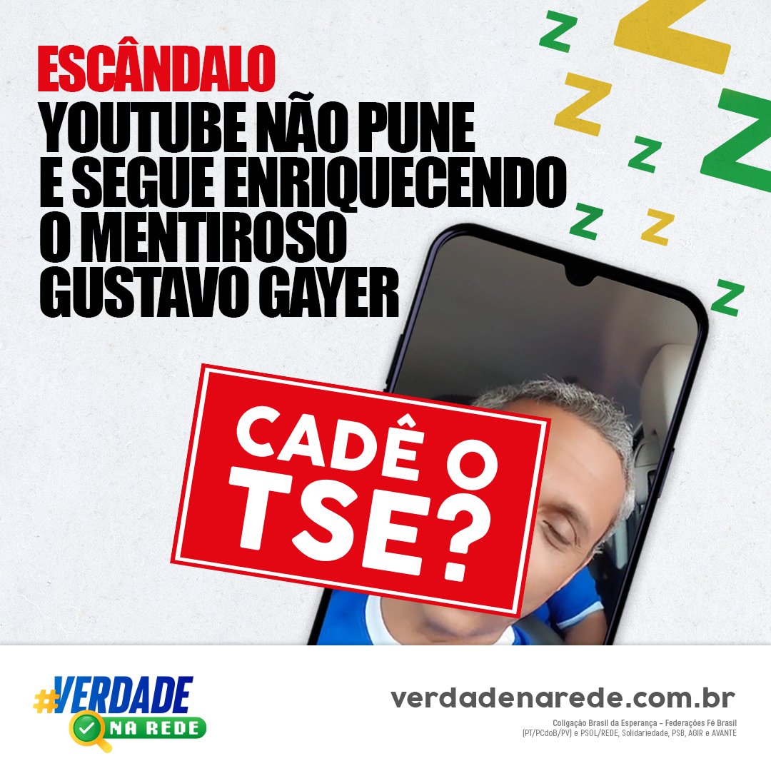 verdadenarede's tweet photo. @YouTubeBrasil segue enriquecendo Gustavo Gayer, que usa o engajamento das fake news para ganhar dinheiro! Pode isso @TSEjusbr? https://t.co/a7aKAshj14 https://t.co/Ix9vd7HNnj