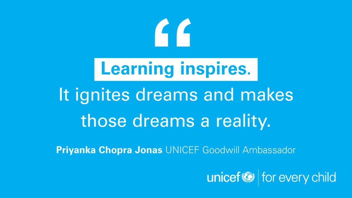 At the #TransformingEducation Summit, our Goodwill Ambassador <a href="/priyankachopra/">PRIYANKA</a> shares why every child needs and deserves access to quality education. 👇 #LetMeLearn #UNGA