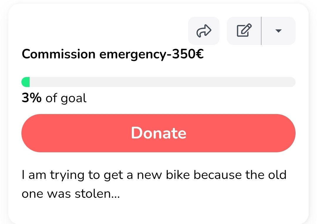 ViviGamer0187's tweet photo. Pin post!!!
Commission emergency
My bike was stolen recently and now I need money to buy a new one
Prices down below
https://t.co/YcZeGnQwX1 https://t.co/ZVWAo1hcCi
