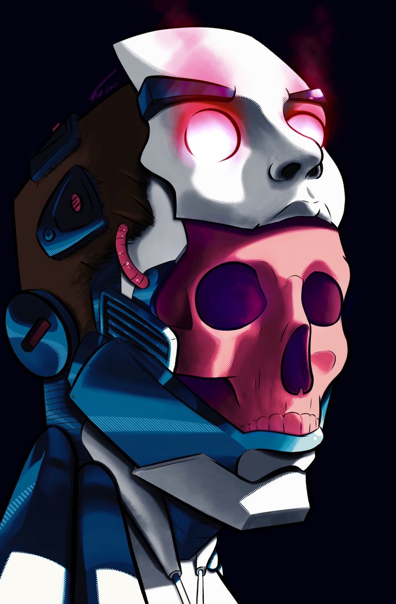 TechnoArtist185's tweet photo. Skullborg v2 #illustraion #digitalart #characterdesign #Photoshop https://t.co/Qeh8NUYfhb
