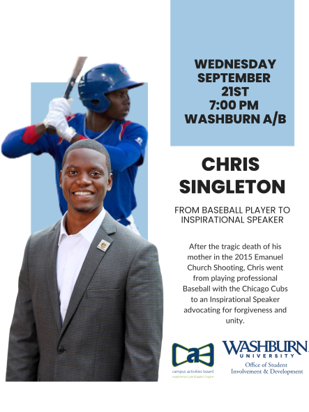 Join us Wednesday, September 21st for Chris Singleton at 7pm in Washburn A/B of the Memorial Union!  Hosted by CAB and OSID.