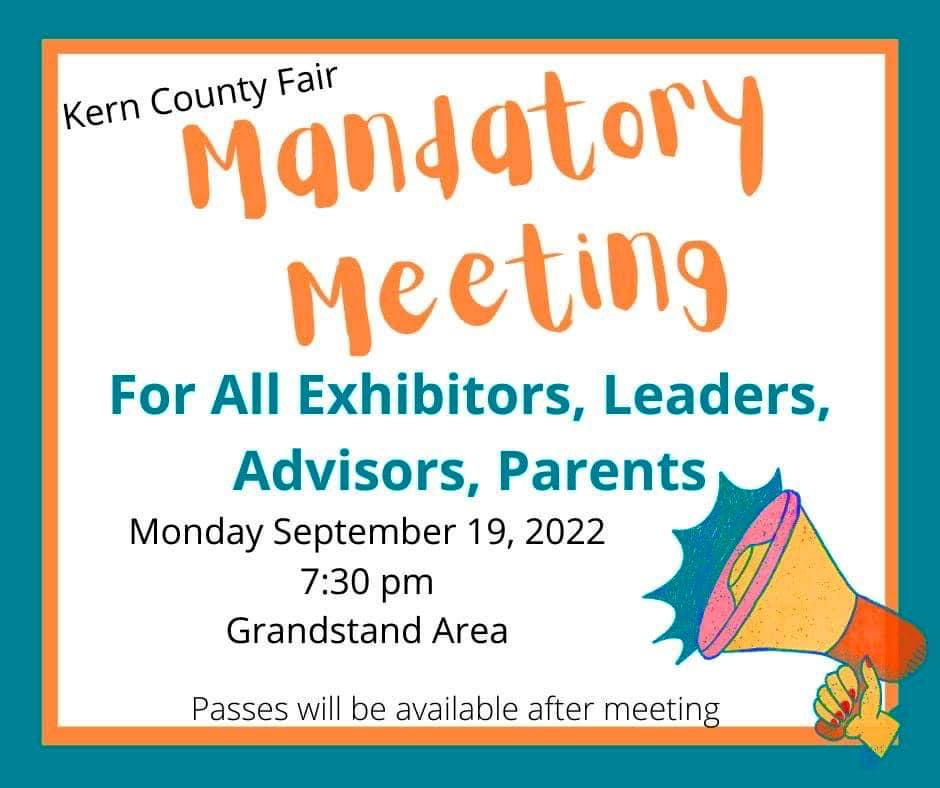 FrontierTitans's tweet photo. Good luck to all the mighty TITANS of Agriculture competing at the Great Kern County Fair beginning Wednesday!

Reminder, there is a MANDATORY exhibitor/parent/advisor meeting tonight at 7:30PM.
🔵⚫️⬆️
#FRONTIERffa 
#preparedtosucceed https://t.co/xP2nBPrT4c