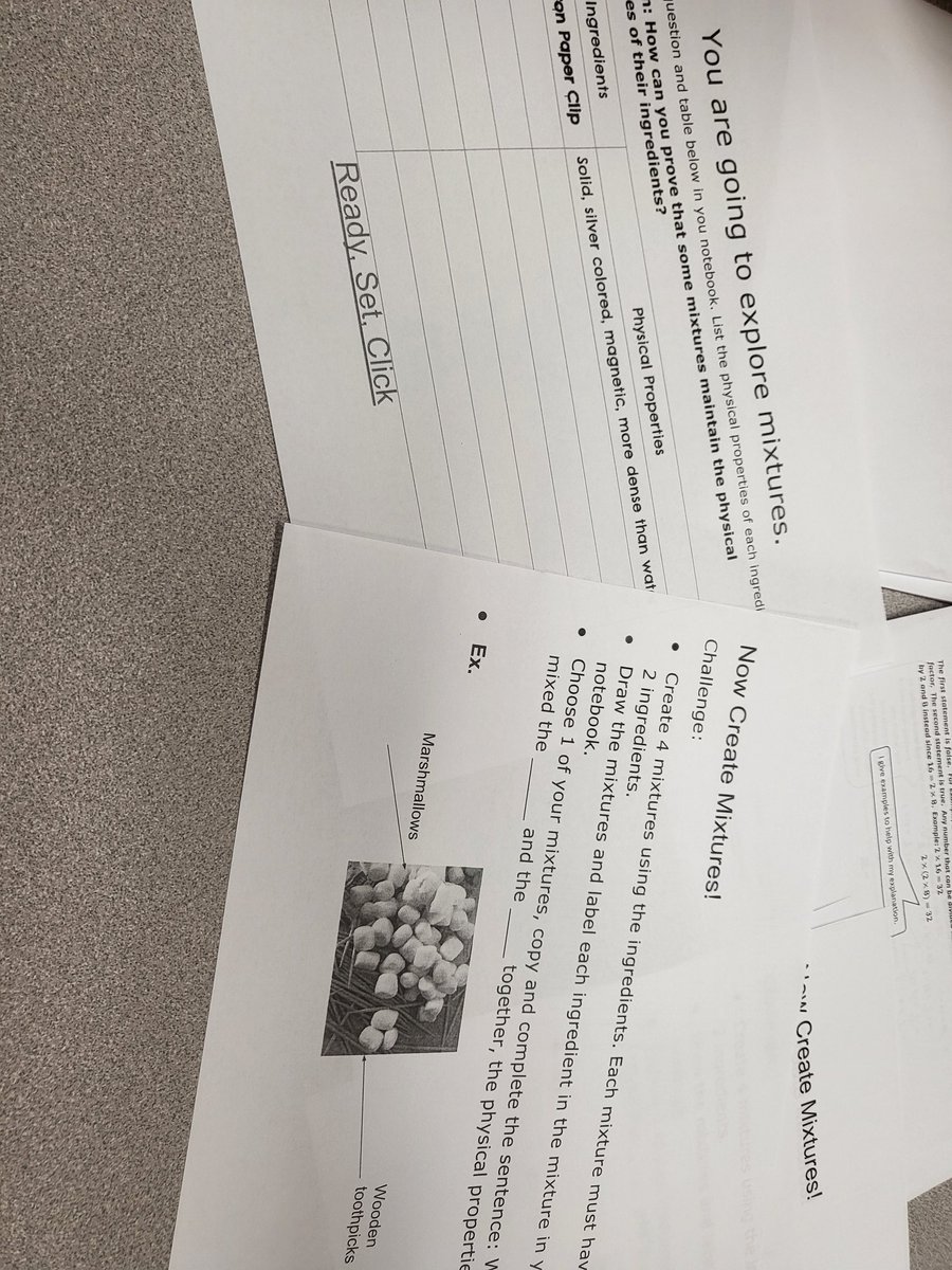 LaLlking's tweet photo. Is Mixture Day in @GuillermoLacom1  classroom today. Creating and investigating the physical properties of a mixture. @CypresswoodES @BakerDana2424 @TrentGJohnson #AldineConnected #teach4learning https://t.co/B2DYB2iwUk