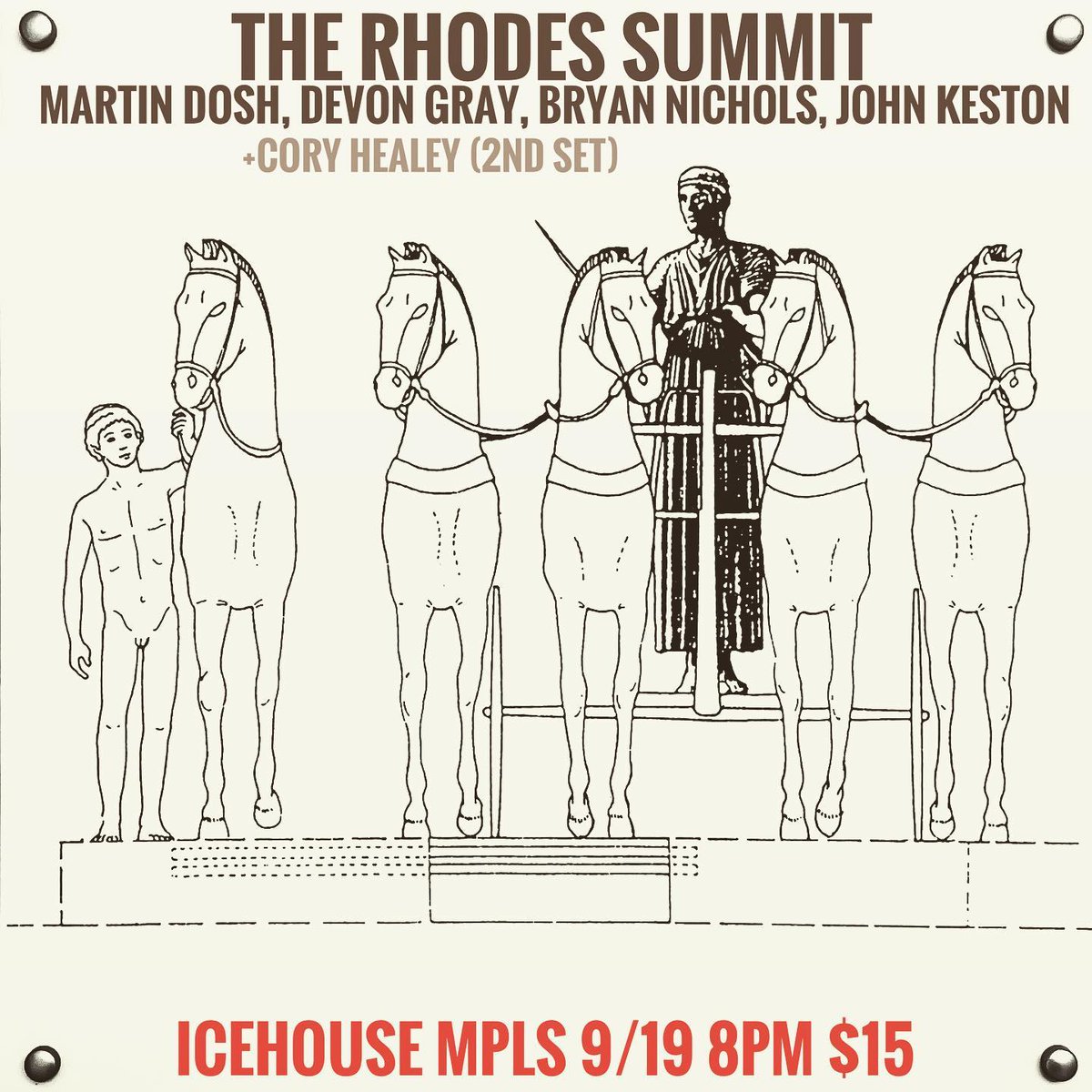 Tonight! 600 lbs of electromechanical instruments with synths on top. All playing at once. This will be quite the spectacle! #Rhodes <a href="/MartinDosh/">Martin Dosh</a> <a href="/dVRG/">deVonRussellGray</a> <a href="/BryanLNichols/">Bryan Nichols</a> <a href="/icehousempls/">icehousempls</a>