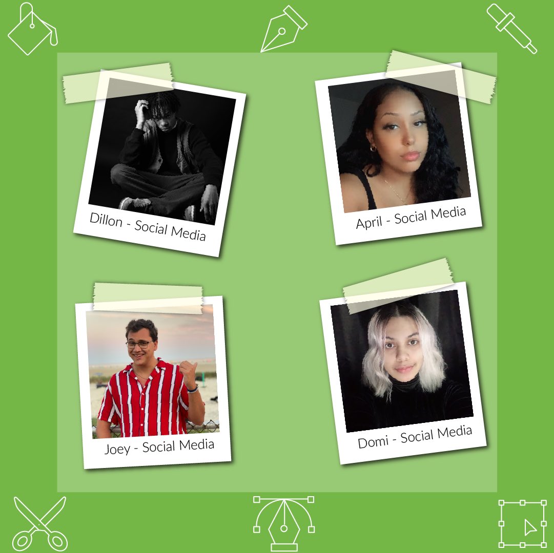 Meet the fall 2022 New Mind Design team!

#art #design #artdesign #graphicdesign #newminddesign #newmind #busnisss #creative #creativity #imagination #illustrate #designagency #agency #designagent #eaststroudsburg #stroudsburg #esu #college #education #artist