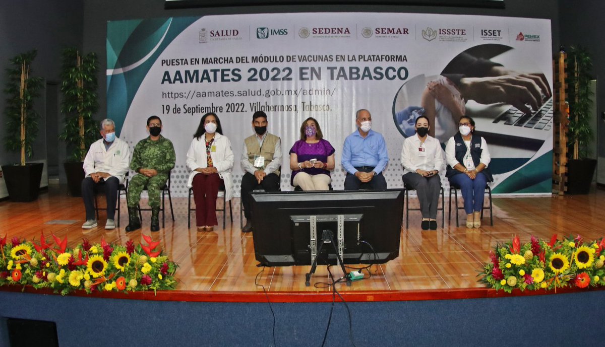 Isset_Tab's tweet photo. Representando a @DrMayans Director General del ISSET, asistió la Dra. Bertha Ortiz Ramos, Jefa de Salud Pública y Medicina Preventiva del ISSET, a la implementación del Módulo de Vacunas en la Plataforma Ambiente para la Administración y Manejo de Atenciones en Salud (AAMATES) https://t.co/szBWogV3jX
