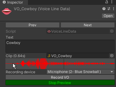 chriswade__'s tweet photo. I open sourced this VO tool: https://t.co/nl3xfixVSE

To make this really powerful you'll need to write tooling to scrape your game and generate voice line assets to be associated with text lines, but this at least removes the hard part of getting scratch audio in fast. https://t.co/hFW6vw1gvS