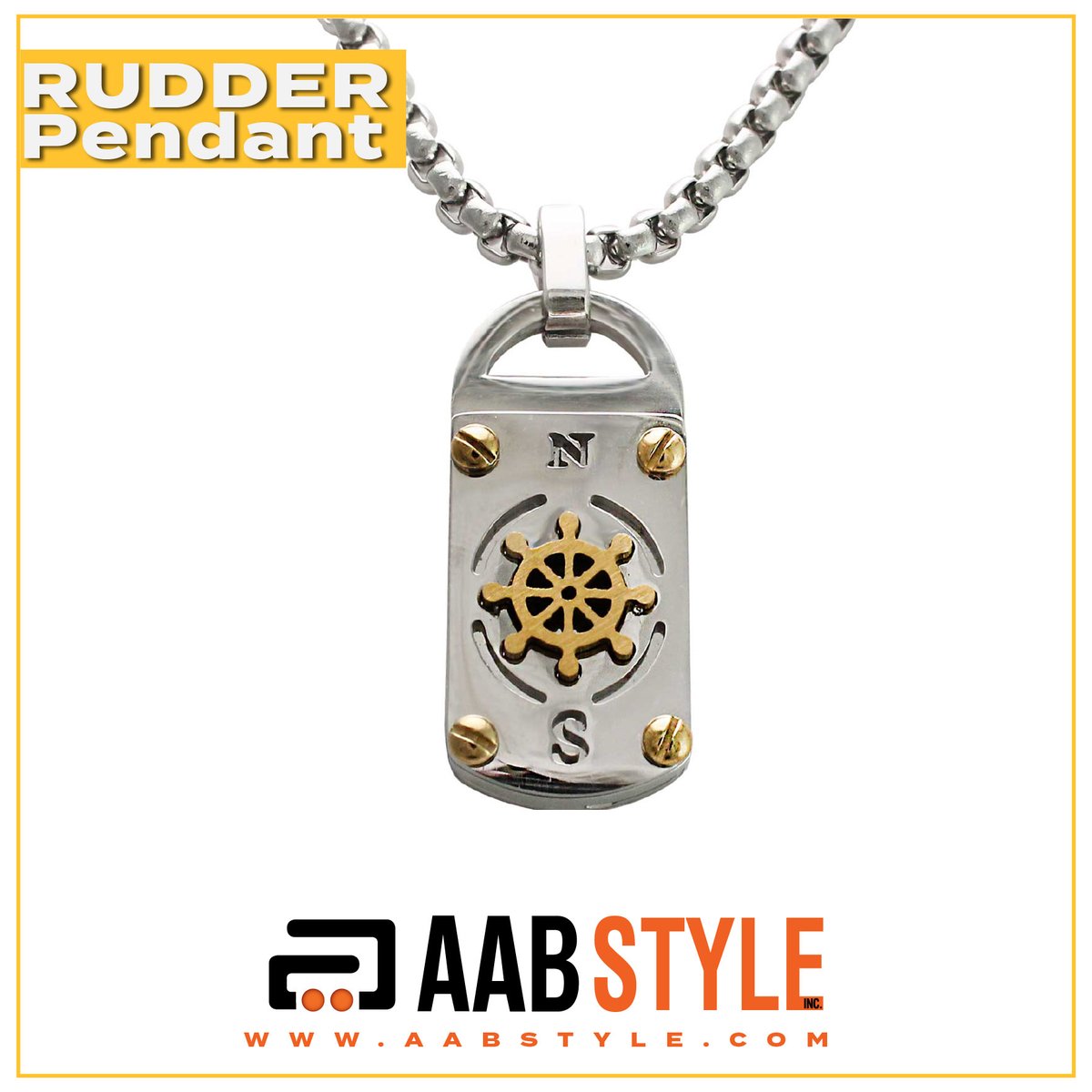AabStyleInc's tweet photo. This new Stainless Steel Pendant has arrived! Find it on our website in two different colors, gold and black. https://t.co/ydyYZe1Ae4