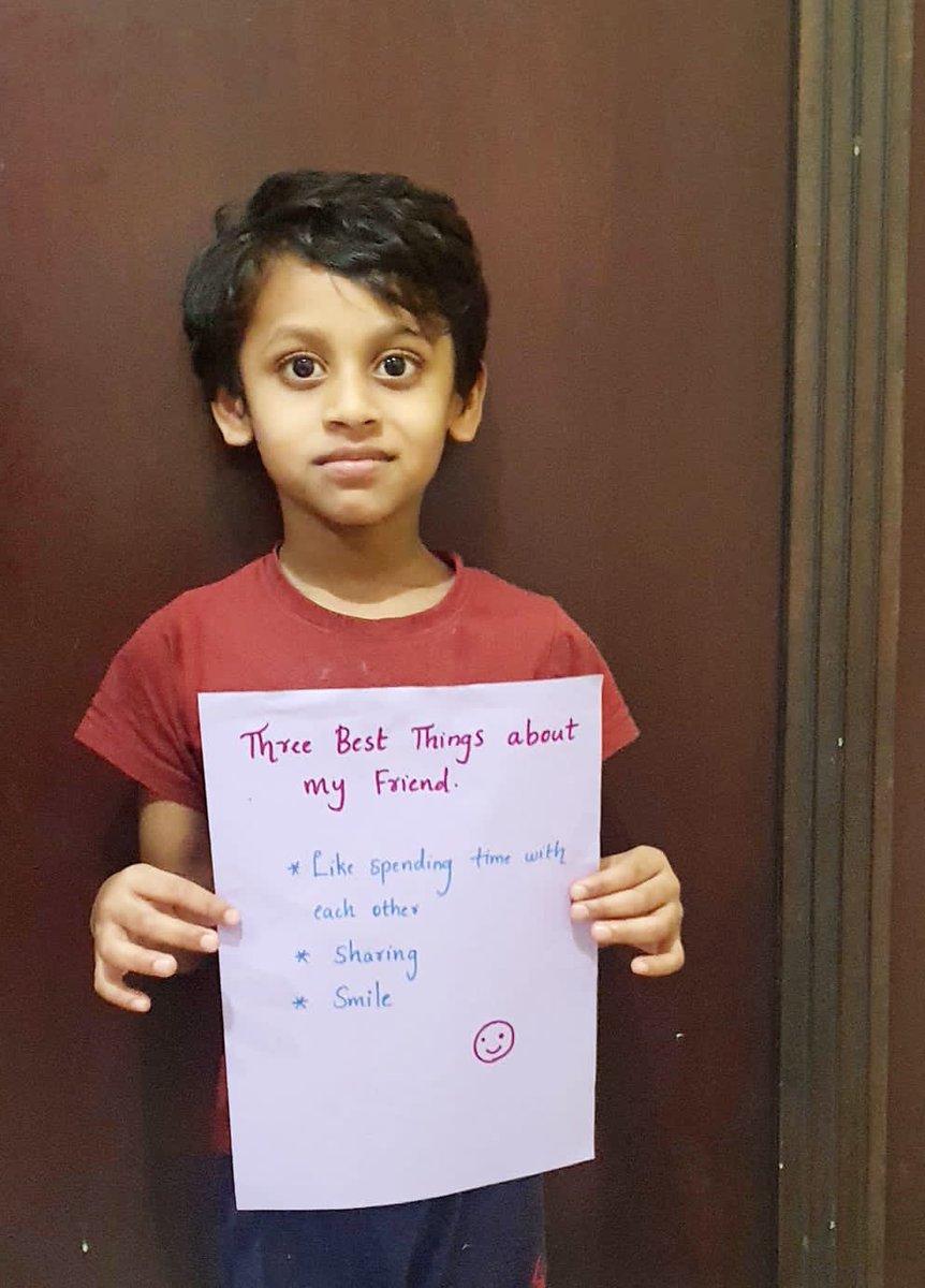 CelineMaryFran1's tweet photo. Gratitude TASK 78: Find three best things
about your friend and share them with her/him to make her feel good.
  #StrongSchools #BestSchoolPrize
#T4Edu @AbhilashaTochi
@MMselvaraj5 @ShiningStarSchl
@VikasPota #ADEK @AbhilashaTochi
 @MOEUAEofficial
@ADEK_tweet https://t.co/bZcXNf42zA