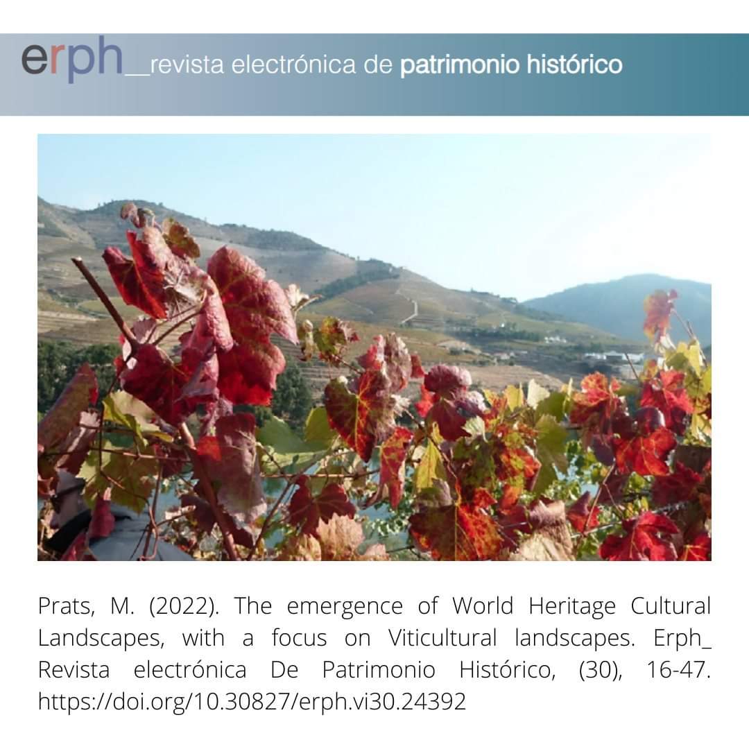 Erphrevista's tweet photo. "The emergence of World Heritage Cultural Landscapes, with a focus on Viticultural landscapes" ha sido el artículo invitado presentado por Michèle Prats para el n° 30 de erph

#erph #revistasugr #patrimoniohistórico #patrimoniocultural #investigación #revista #PatrimonioMundial https://t.co/FP61rwjPoN