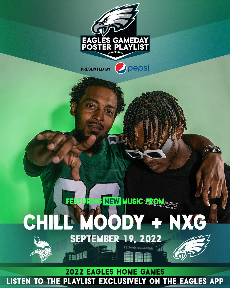 Eagles Gameday Poster Playlist drops its first collabo at tonight's game against the Vikings.  Partner Jason Berger is the architect behind the legal structure of this exciting combination of music, art and the birds. <a href="/MargolisEdelLaw/">Margolis Edelstein</a>