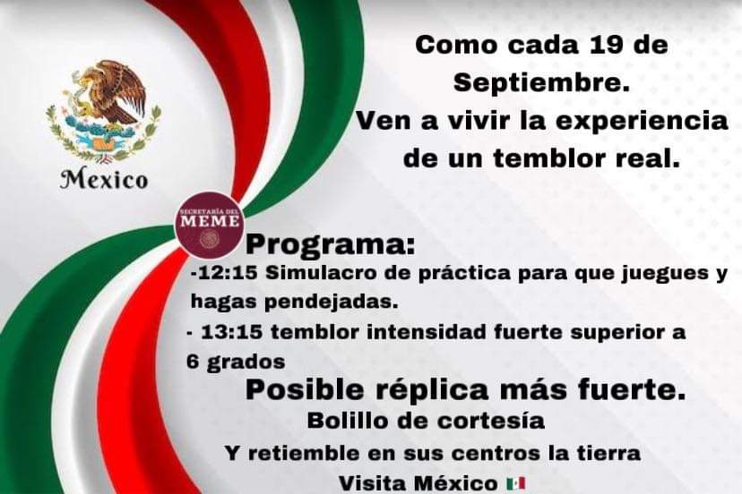 #AlertaSísmica Atracción Turística Visita México #Sismo #Sismo 🤣