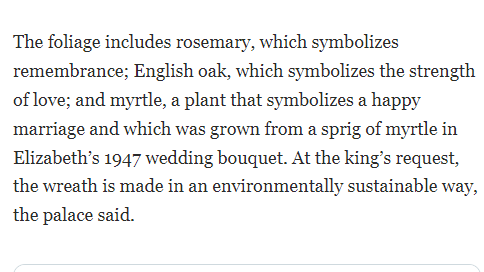 elizhargrave's tweet photo. I couldn't help but notice that they used the Language of Flowers for the Queen's bouquet. #TussieMussie https://t.co/LhWfifBi0M