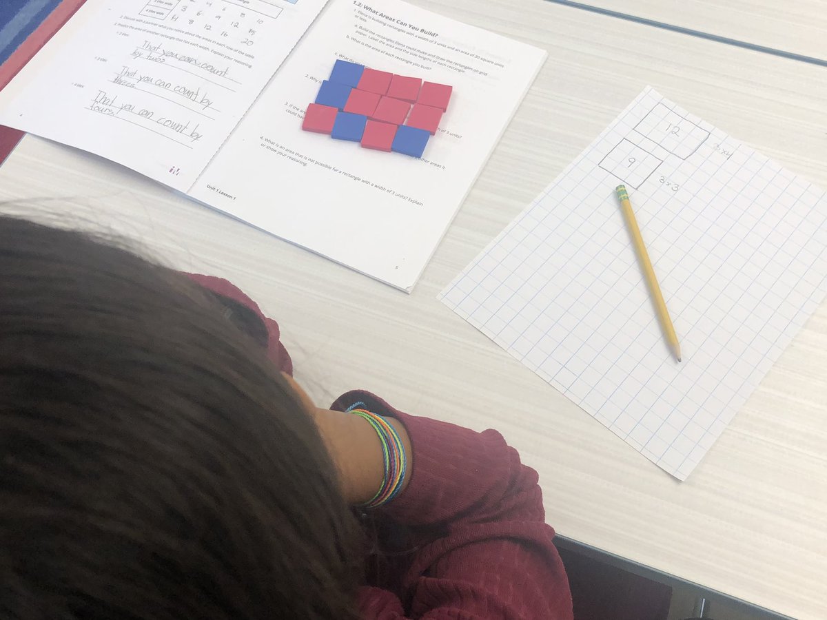 dahazel77's tweet image. Day 1 of @IllustrateMath at SWES saw classrooms using lots of math tools. Gr4: Tiles and Graph Paper; Gr2: Counters and 10-frames; Gr5: Connecting Cubes