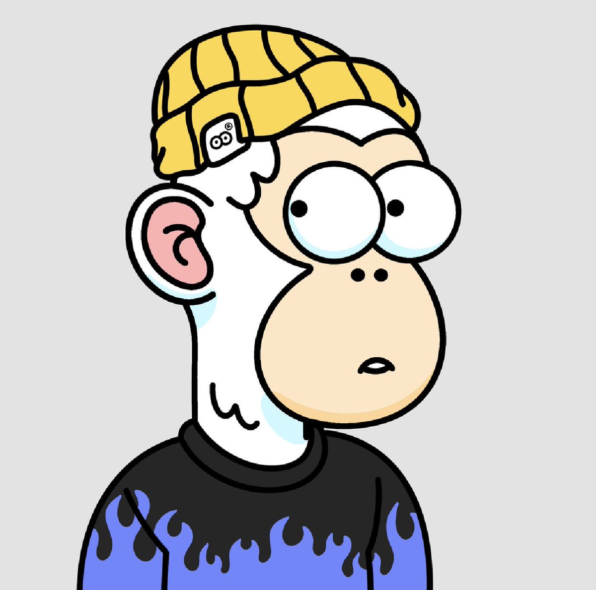 BennySoprano's tweet photo. @HotShotGems @3LandersNFT All about the aesthetic bro! White ape + grey background… swear I may have seen that before 😏 https://t.co/2nusiiOghb