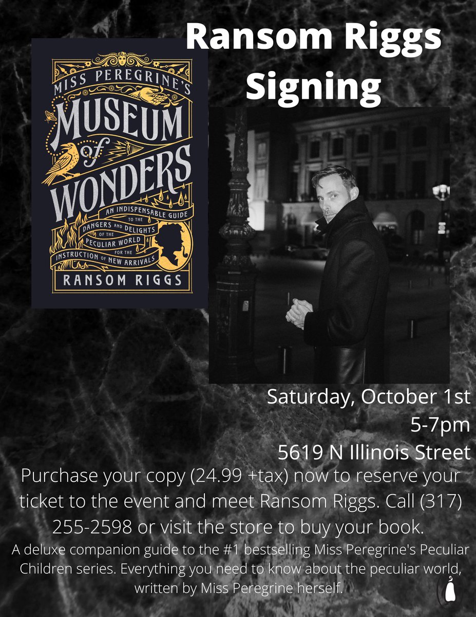 Only two more weeks until Ransom Riggs meet & greet! Hurry and get your ticket!!