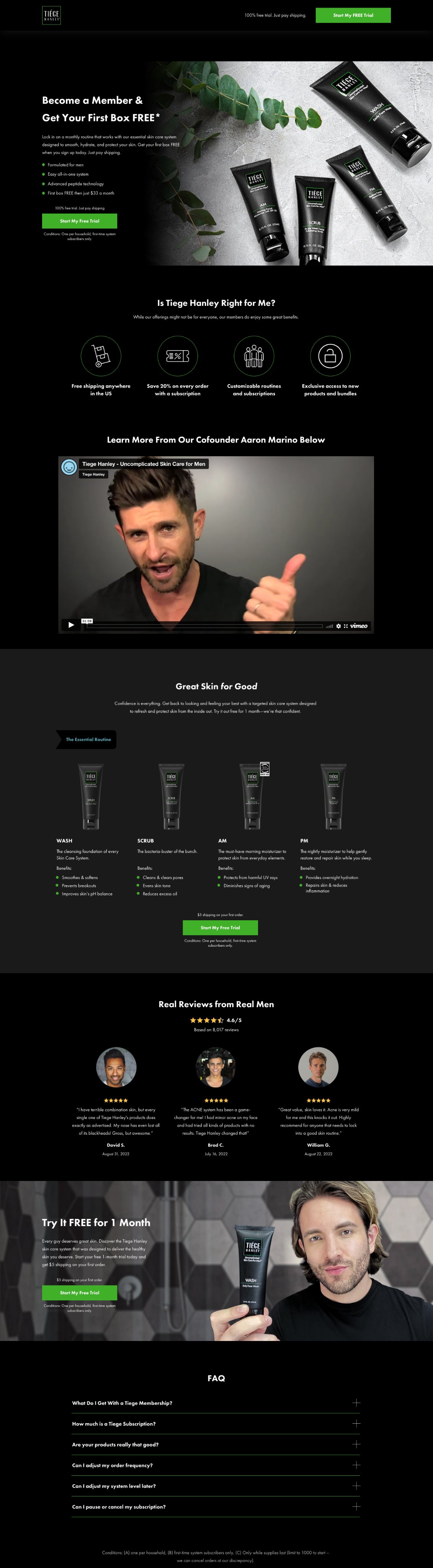 Consider the Tiege Hanley skincare thank you page that generated millions of dollars, for example.