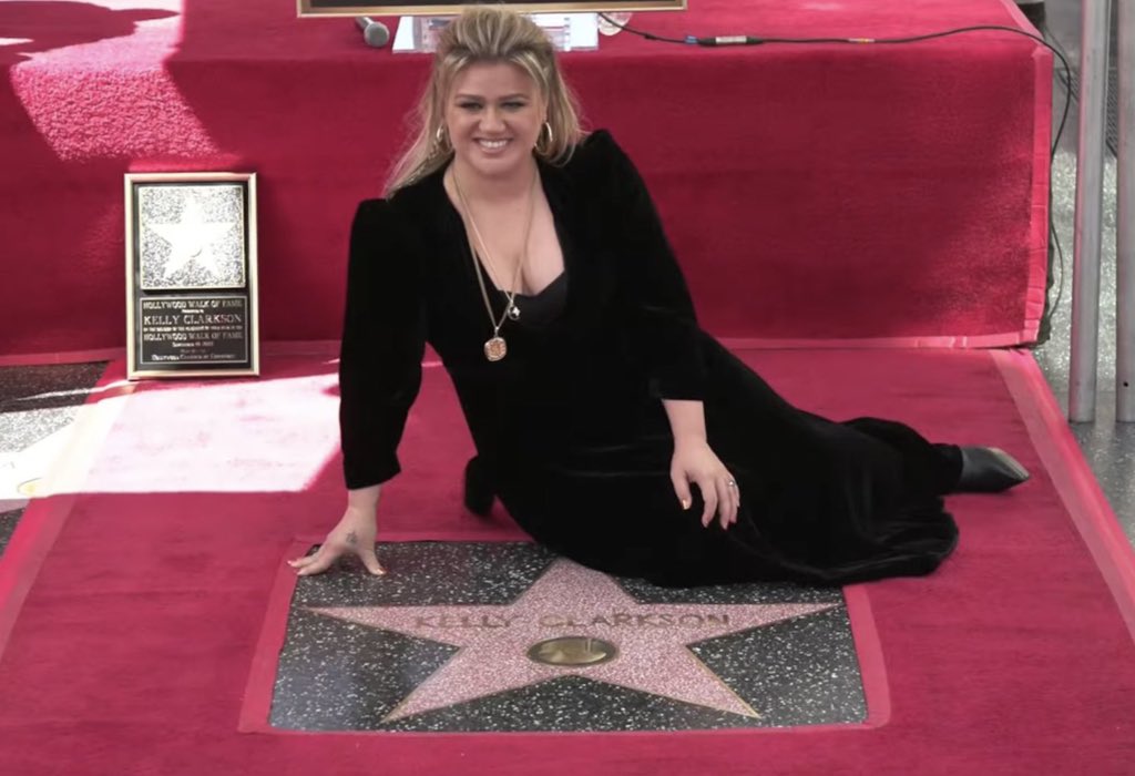 Kelly Clarkson officially receives her star on the Hollywood Walk Of Fame.