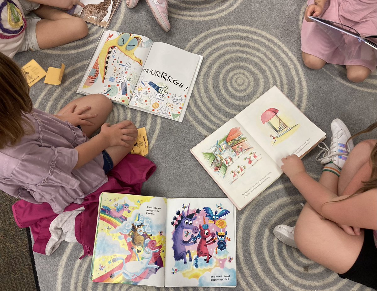 First book check out day for these KDGers with a story from Elementary Librarian, Lisa Rodkey!