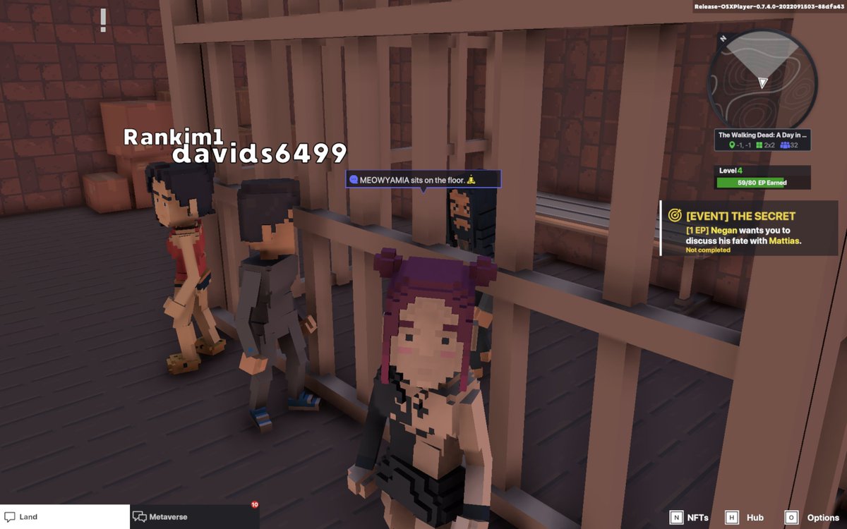 Meowya_H's tweet photo. @TheSandboxGame @TheWalkingDead I just participated in the #SandboxAlphaS3Giveaway for a chance to win 500 SAND! Found Negan in Alexandria, check out my screenshot below!
👇 https://t.co/wHaTPDxbnC