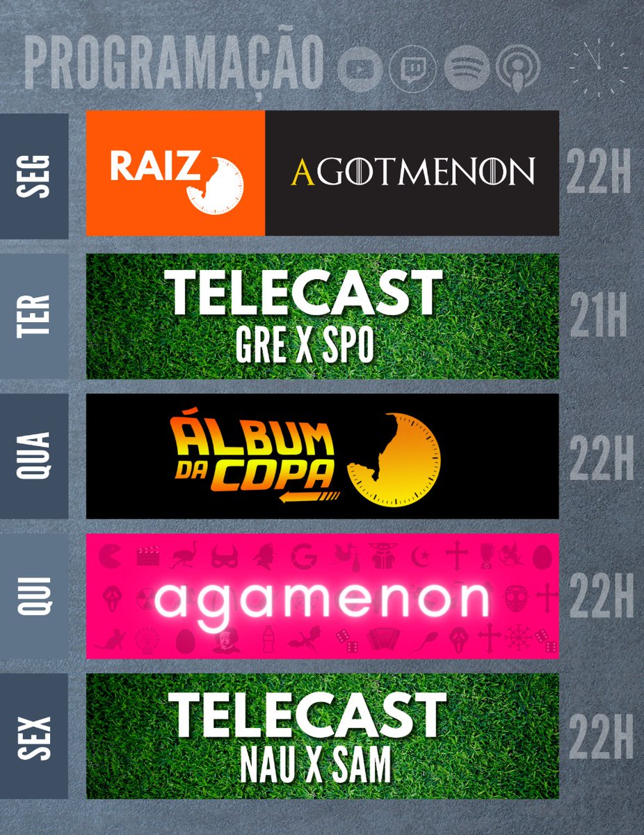 Podcast45's tweet photo. Senhoras e senhores, iniciamos uma semana #trincada na nossa programação - com direito ao retorno da série mais aclamada e esperada dos últimos 4 anos: O #ÁlbumDaCopa está de volta. Agora em vídeo e ao vivo. Um dos maiores desafios do nosso projeto. Esperamos vocês. https://t.co/Sje6Hm31c3
