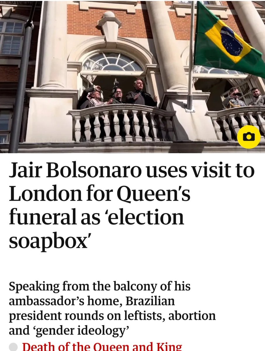 gugachacra's tweet photo. Como repercutiu no Reino Unido a viagem de BoIsonaro para o funeral da Rainha? Não foi boa pelo visto. Abaixo, algumas reportagens https://t.co/KZiwcHT4Y2