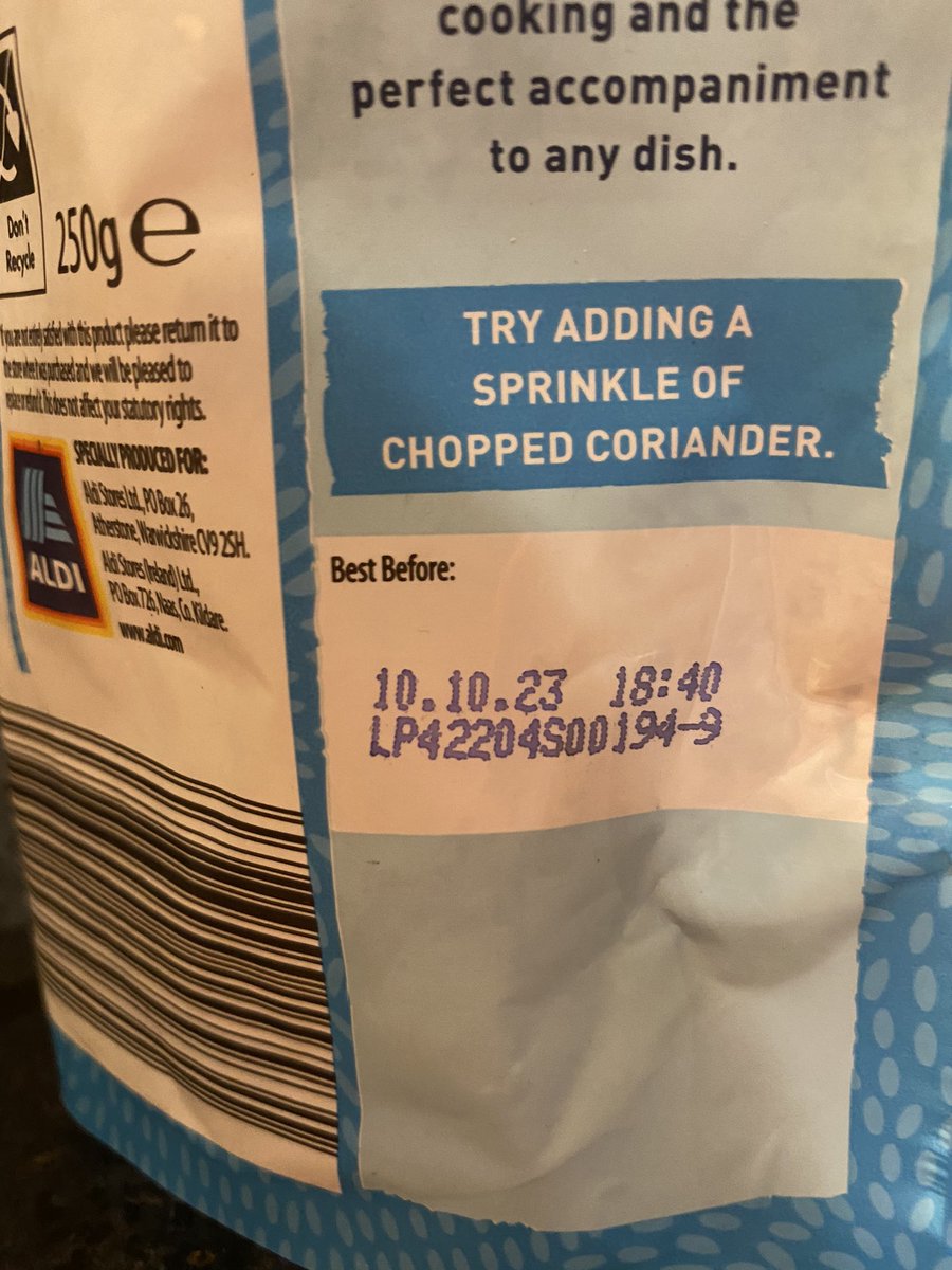 Nat_Nat_Nat's tweet photo. @AldiUK Yo Aldi, this rice hasn’t been opened yet until just now, and is supposed to be good until October NEXT year…the state of that…! 🤮🤮🤮 Looks like I’ve opened up our hoover bag ❌❌❌ https://t.co/QxmrSIxaOB