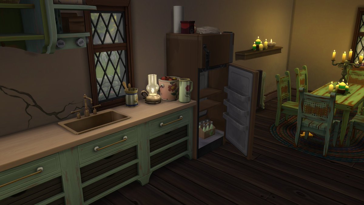 SimsilaSimrise's tweet photo. I can't wait for #TWD to come back so I built this house in #TheSims4 to keep me going. The tool mod by @TwistedMexi was a huge help as always! https://t.co/x4Xyj3IKpY