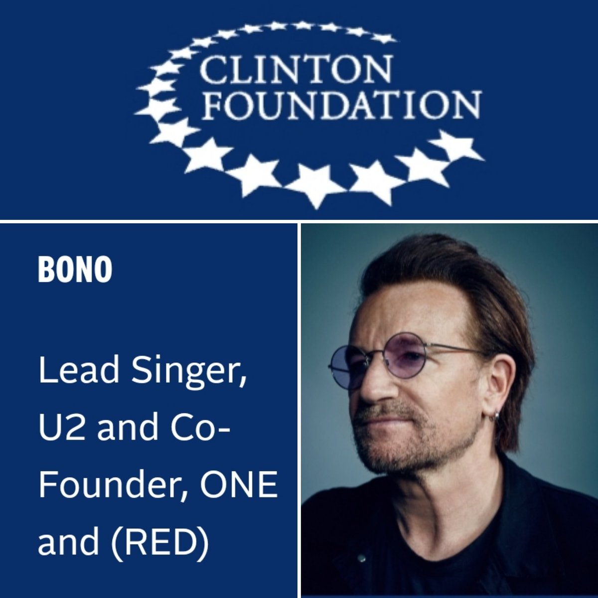 #U2's #Bono will be tomorrow in the #CGI2022 talking at the closing plenary session: 'Taking Action Together'.

clintonfoundation.org/clinton-global…