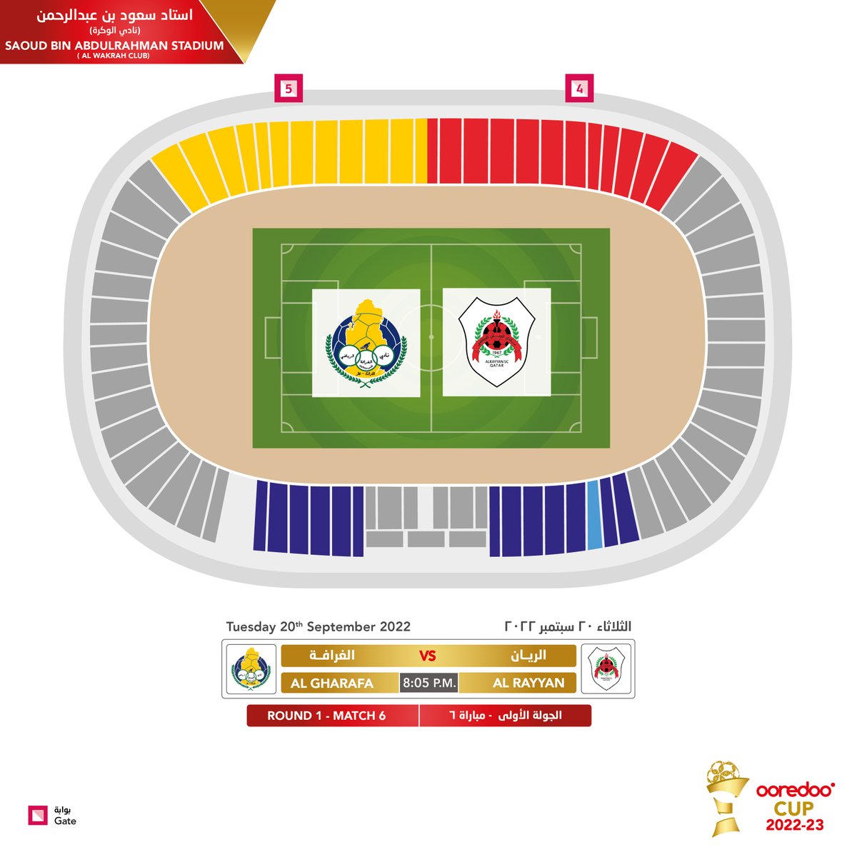 Ooredoo Qatar on Twitter "RT QSL 🗺️ بوابات الدخول وخرائط الملاعب