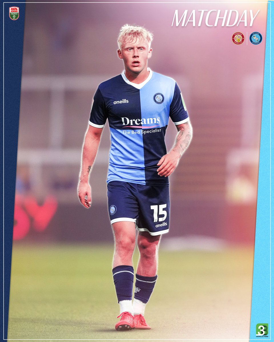wwfcofficial's tweet photo. MATCHDAY!

It's Stevenage away in the second match of this season's Papa Johns Trophy.

Get behind the young bucks, either at Lamex Stadium or on WanderersTV - COYB!

#STEvWYC https://t.co/jXky8Mcuoj