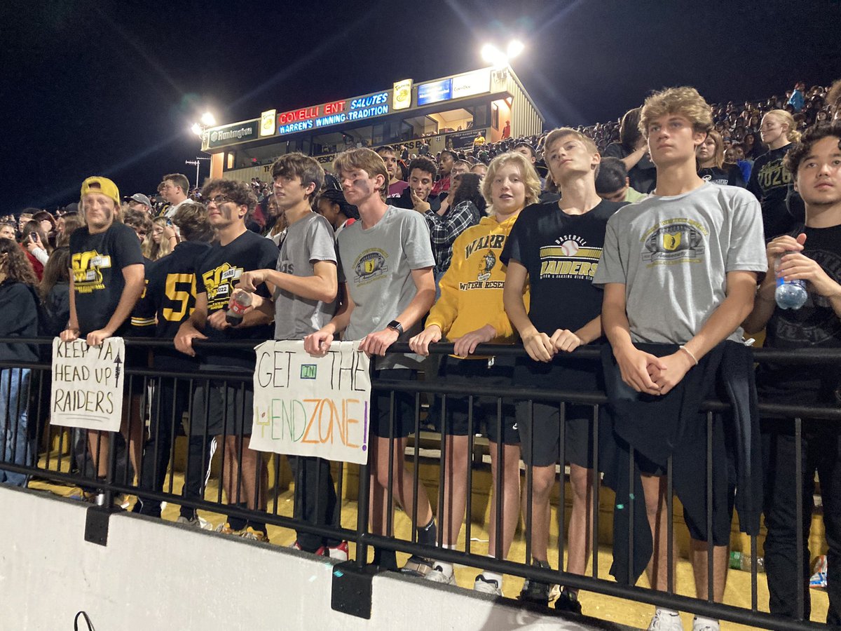 WGHAthletics's tweet photo. Shout out to our student section last Friday. The students were supportive in applauding to the opposing band, for our team and for the class of 1972. Let’s do it again this Friday night! https://t.co/hTzHalkipE