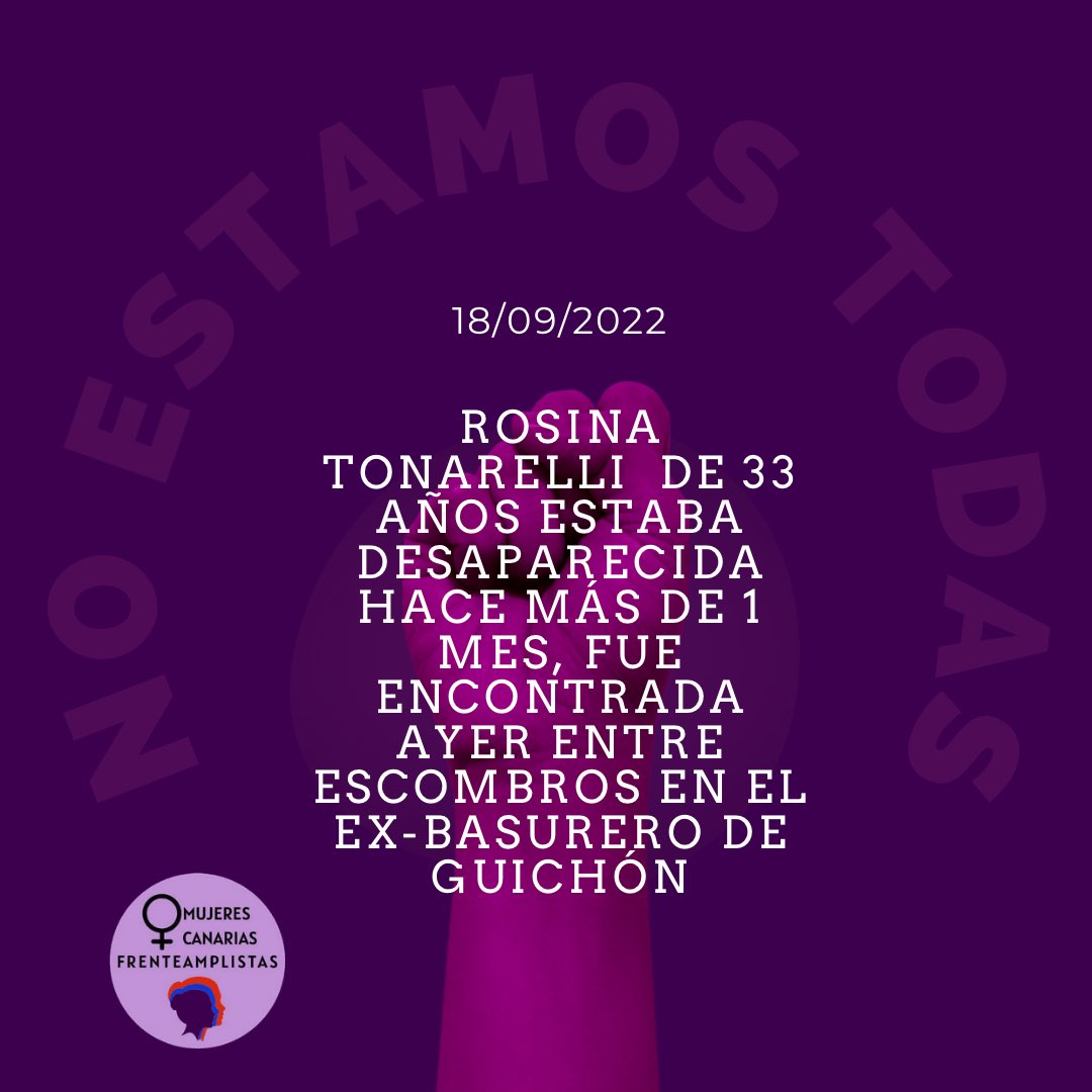 CanariasFa's tweet photo. NO ESTAMOS TODAS. #NiUnaMenos https://t.co/iztaQsFr1t