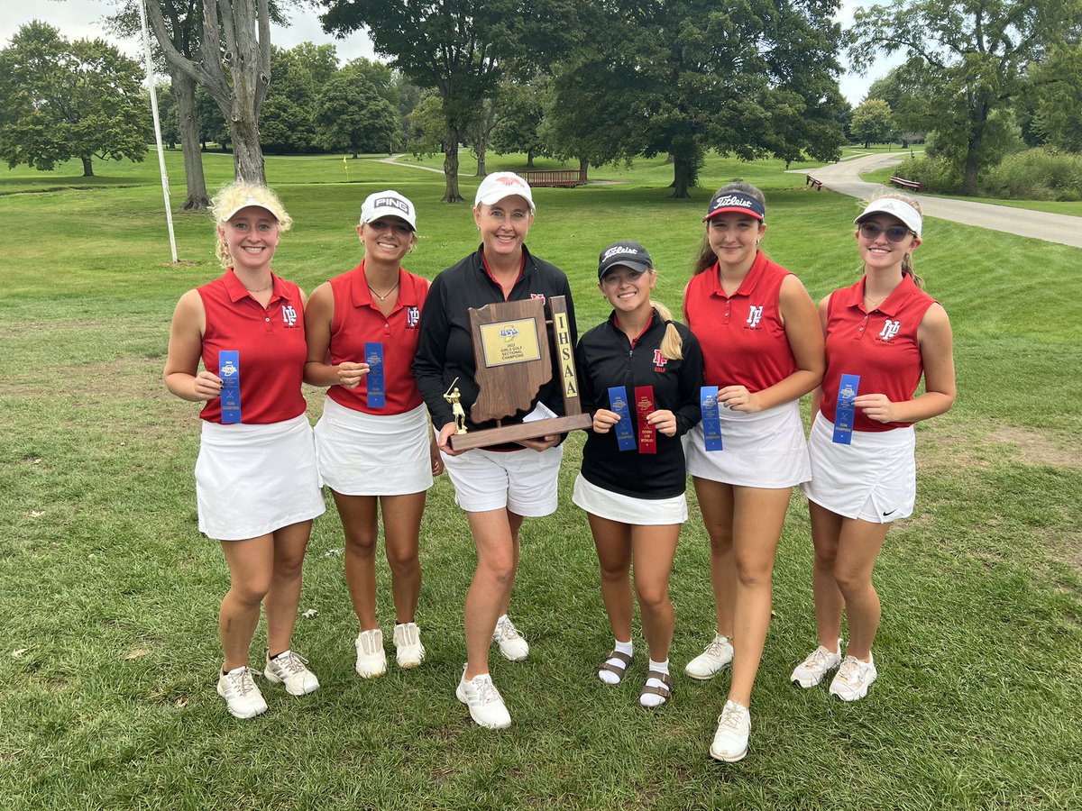 Sectional Champs!! The Dragons card their best round of the season 354. Mt Vernon 399 and Rushville 406 also advance to the regional. Zoe Nelson placed 2nd overall, 84, Lauren Appleby 87, Katie Kelley 90, Lily Kirchner 93, Hanna Beller 97. #WeAreDragons <a href="/NPHSDragons/">New Palestine Dragons</a>  <a href="/VoelzJames/">New Palestine High School</a>