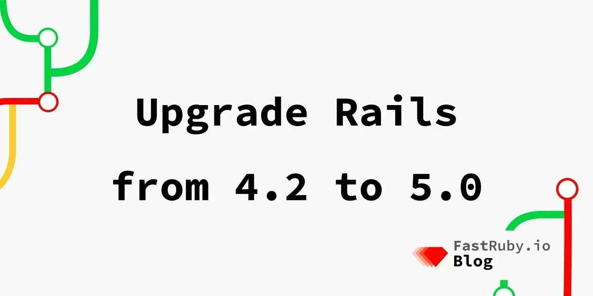 fastrubyio's tweet image. Need to upgrade from Rails 4.2? We wrote a handy step by step guide to upgrade to Rails 5.0. go.fastruby.io/x2v  

#Rails42 #Rails5 #RailsUpgrade