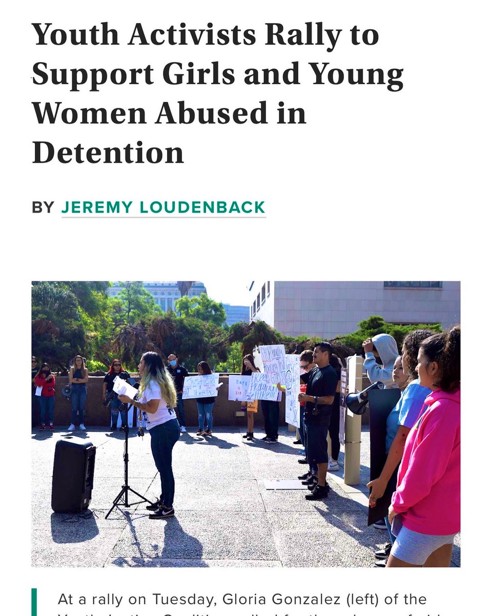 TW: Sexual Assault. 📢 Story on our action w/ <a href="/YoungWomenFree/">Young Women's Freedom Center</a> to PROTECT YOUNG GIRLS from sexual abuse inflicted by L.A. County Probation staff for over 30 years🚨 by <a href="/jremylback/">Jeremy Loudenback</a> with <a href="/TheImprintNews/">The Imprint</a> 📰 🗞 

STORY:  imprintnews.org/justice/juveni… 

Take action: bit.ly/LAYUPAction