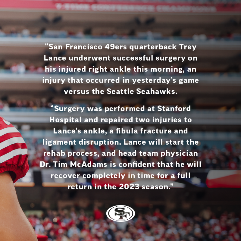 49ers's tweet photo. Get well soon, 5 🙏