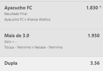 OlimpoBetting's tweet photo. 🔥 Dupla e Simples #OlimpoBetting 🔥
📅 #19Set
📚 3.56 - Bet365
💵 0.5% na dupla e 1% simples https://t.co/dpU5vqujuJ